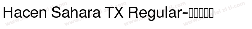 Hacen Sahara TX Regular字体转换
